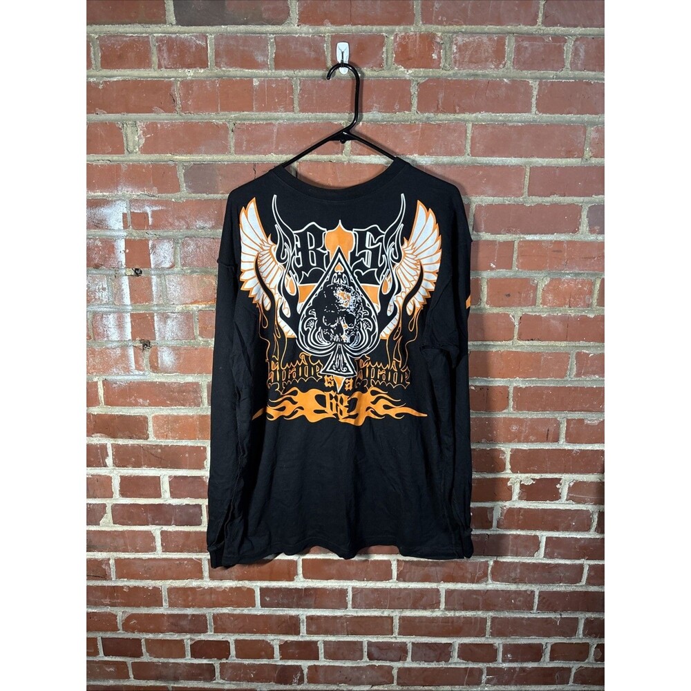 Blac Label Black Spade Death Dealers Long Sleeve Shirt Black Unique Adult 2XL